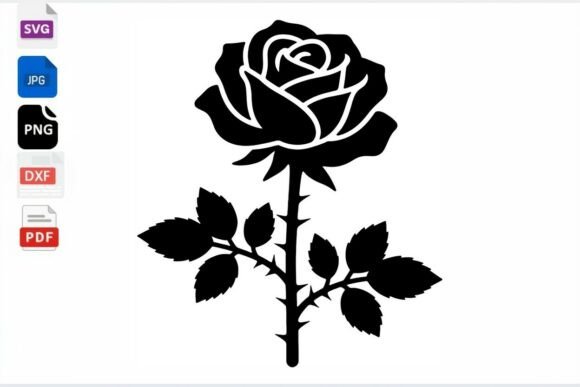Black Rose SVG Cut File Floral Design Review