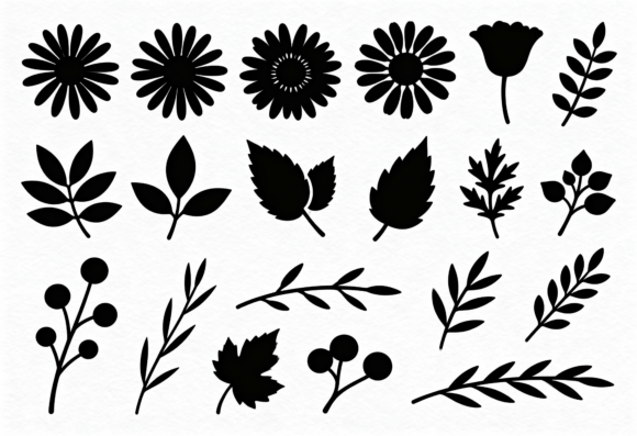 Floral and Leaf Silhouettes SVG Bundle Review