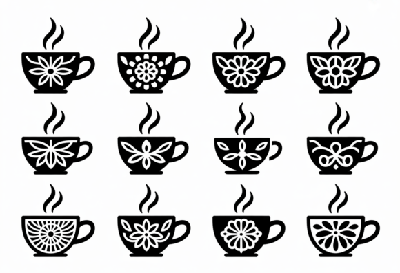 Floral Coffee Cups Clipart Set SVG: A Designer's Real-World Review
