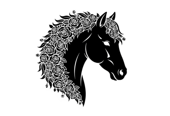 Floral Horse Head Silhouette SVG Review