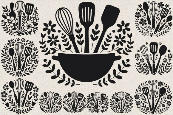 Floral Kitchen Baking Tools SVG Bundle Review