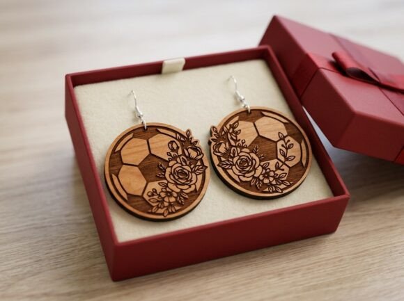 Floral Soccer Ball Earrings SVG Review