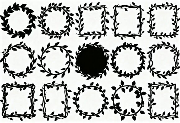 Floral Wreath and Square Frames SVG Review