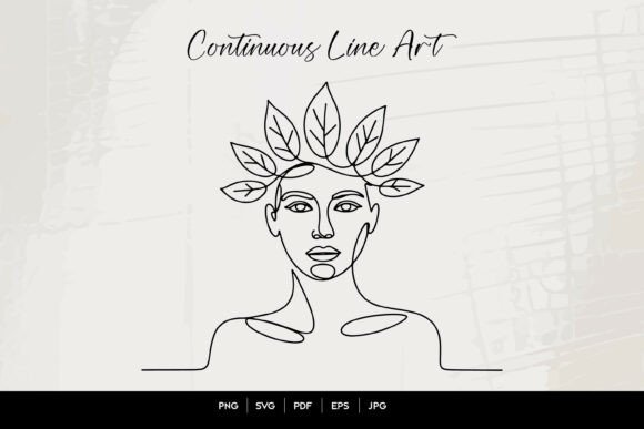 Leaf Crown Woman Line Art Embroidery Review