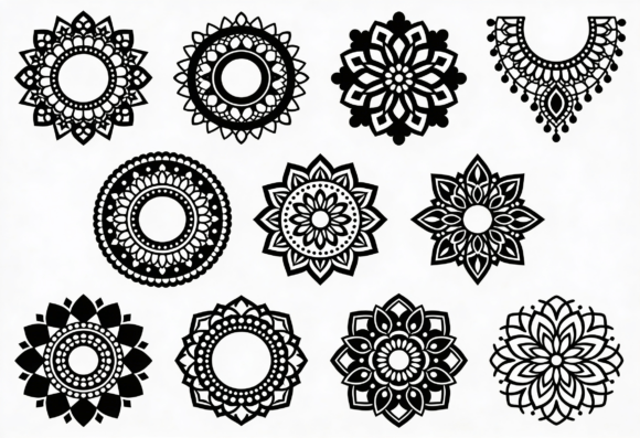 Mandala SVG Bundle Black Floral Ornate Review
