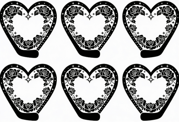 Rose Heart SVG Cut File Floral Design Review