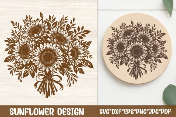 Sunflower Bouquet SVG Engraving File Review