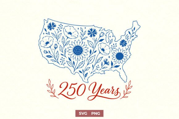 USA 250 SVG Review: A Floral Map for Embroidery