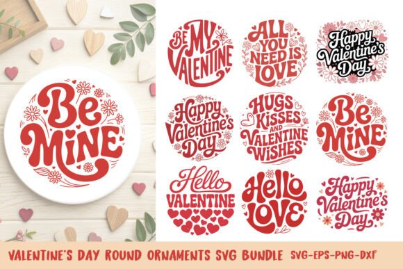 Valentine's Day Round SVG Bundle Review